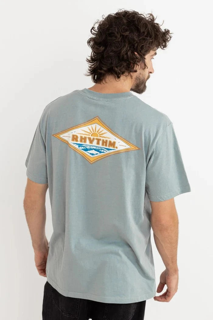 Rhythm Mens Rhythm Frame SS T-Shirt - Seafoam Rhythm Frame SS T-Shirt - Seafoam Splash Swimwear Mens