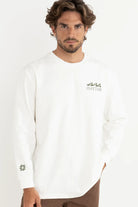 Rhythm Mens Rhythm Grange Loose Fit LS T-Shirt - Ecru Rhythm Grange Loose Fit LS T-Shirt - Ecru Splash Swimwear Mens Shirt