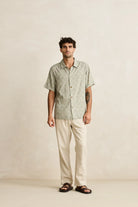 Rhythm Mens Rhythm Java SS Shirt - Olive Rhythm Java SS Shirt - Olive Splash Swimwear Mens Shirt