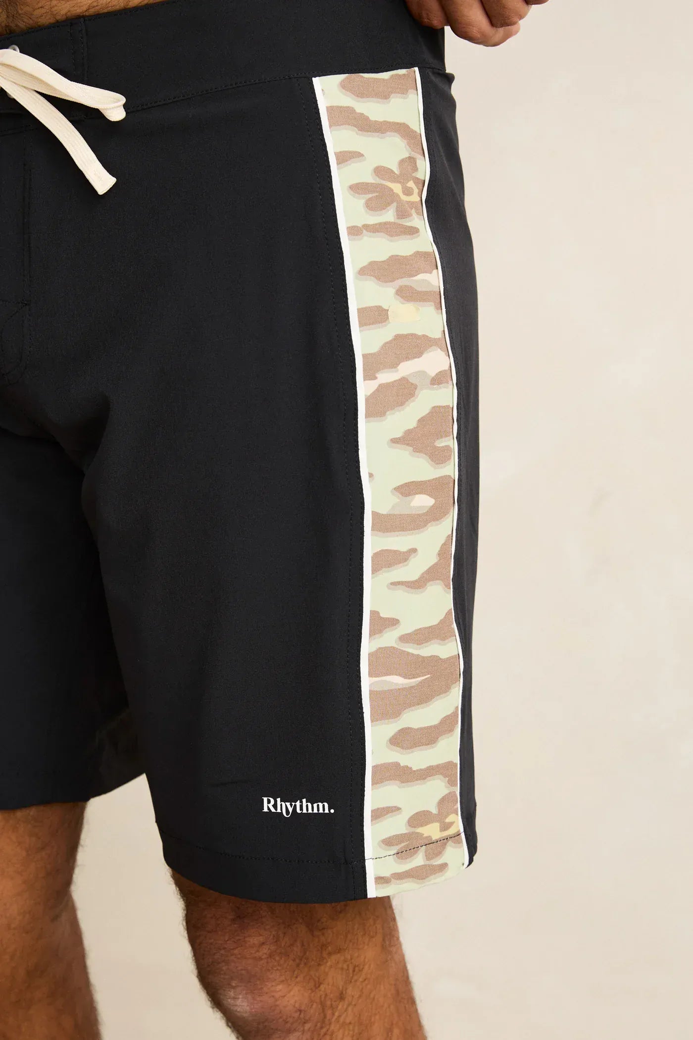 Rhythm Mens Rhythm Leo Camo Trunk - Black Rhythm Leo Camo Trunk - Black Splash Swimwear