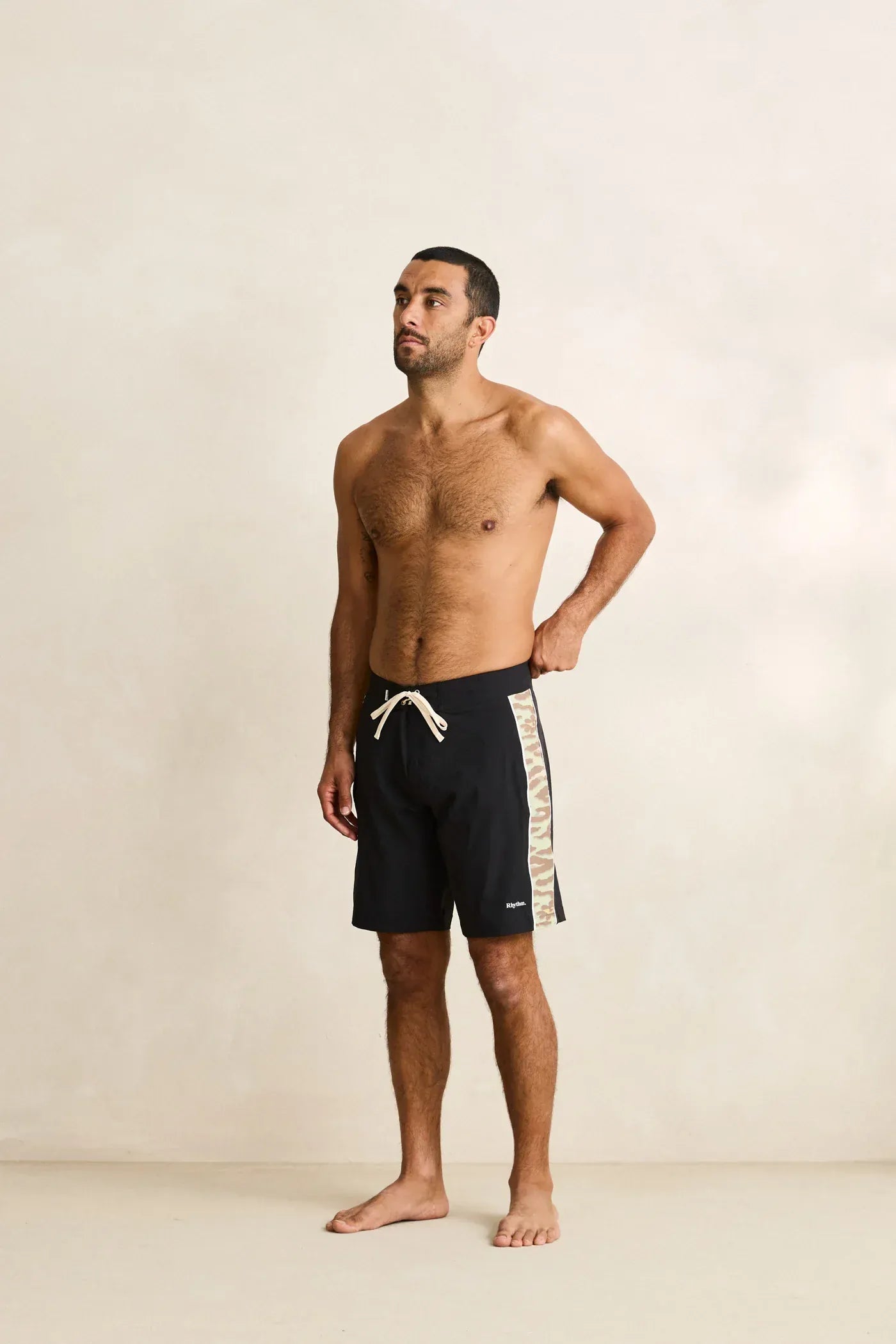 Rhythm Mens Rhythm Leo Camo Trunk - Black Rhythm Leo Camo Trunk - Black Splash Swimwear