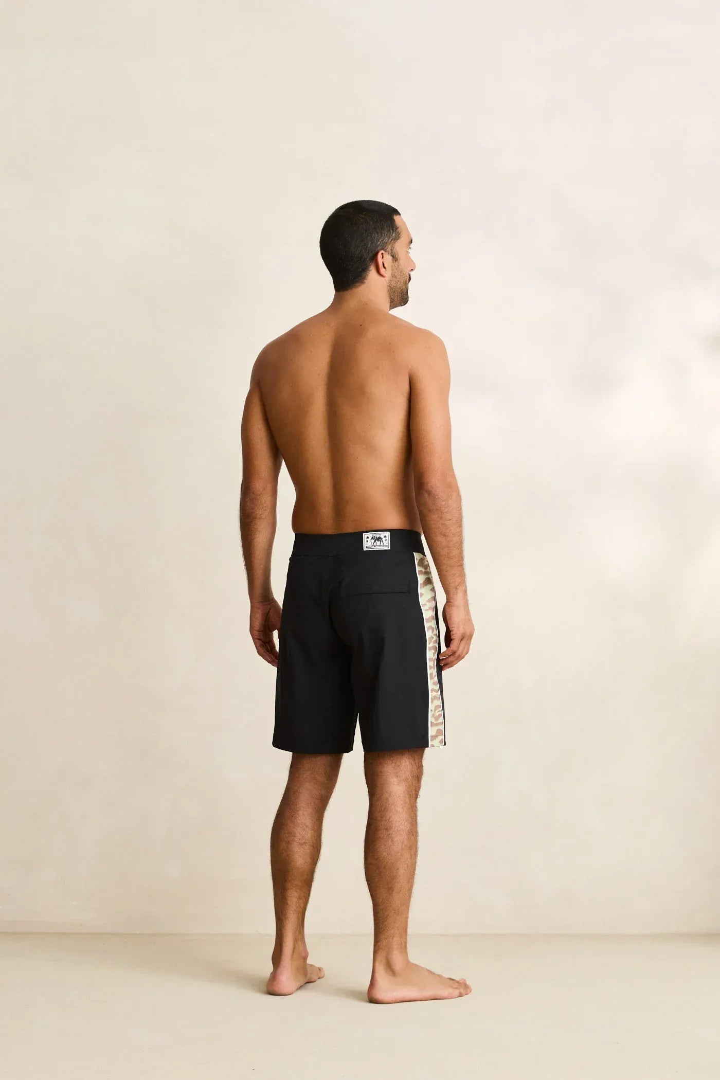 Rhythm Mens Rhythm Leo Camo Trunk - Black Rhythm Leo Camo Trunk - Black Splash Swimwear