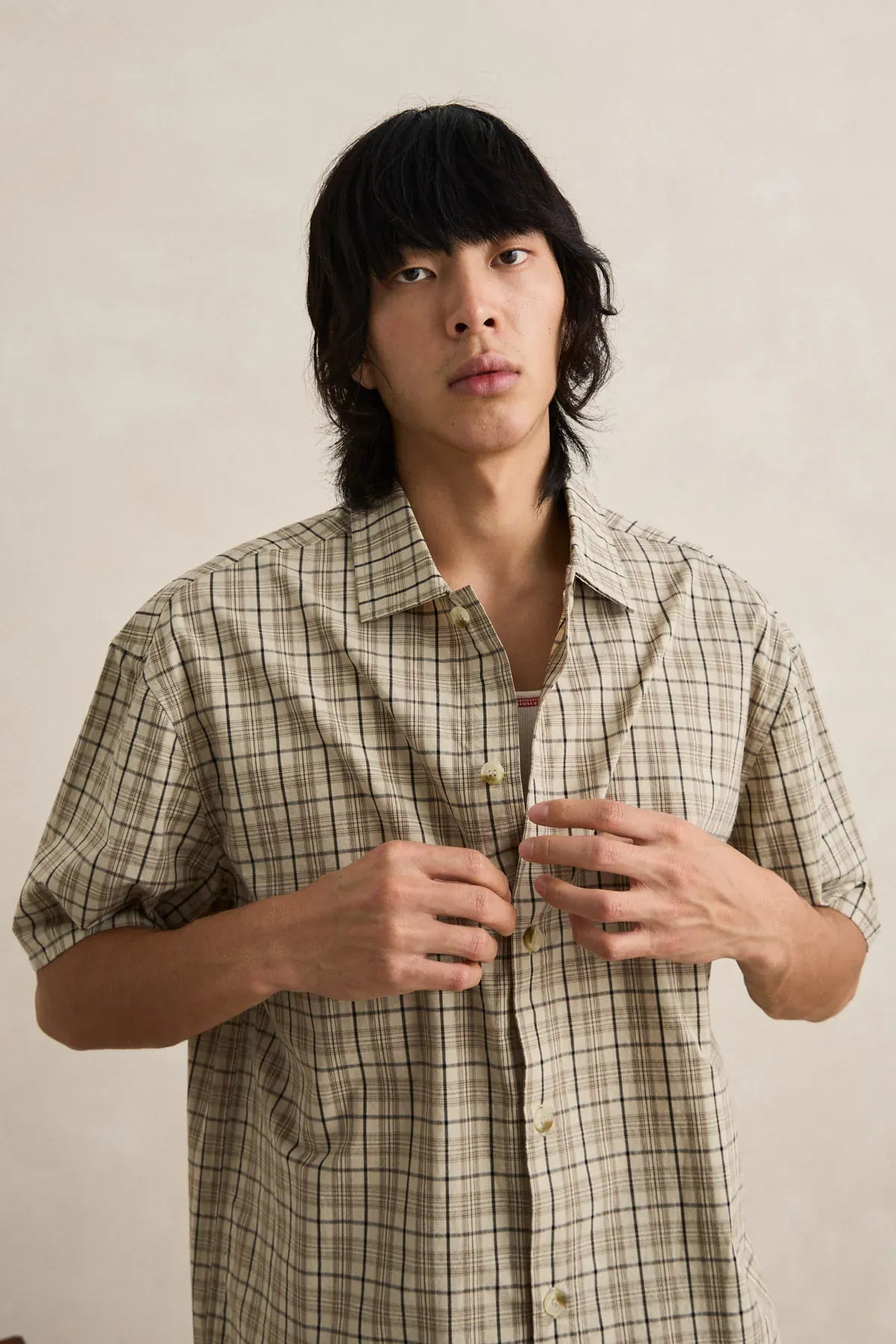 Rhythm Mens Rhythm Longreach Relaxed SS Shirt - Cream Rhythm Longreach Relaxed SS Shirt - Cream Splash Swimwear Mens Shirt