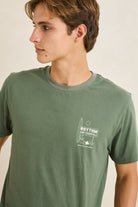 Rhythm Mens Rhythm Mens Bike Wanderer SS T-Shirt - Seaweed Rhythm Mens Bike Wanderer SS T-Shirt Seaweed Splash Swimwear Mens Tee
