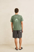 Rhythm Mens Rhythm Mens Bike Wanderer SS T-Shirt - Seaweed Rhythm Mens Bike Wanderer SS T-Shirt Seaweed Splash Swimwear Mens Tee