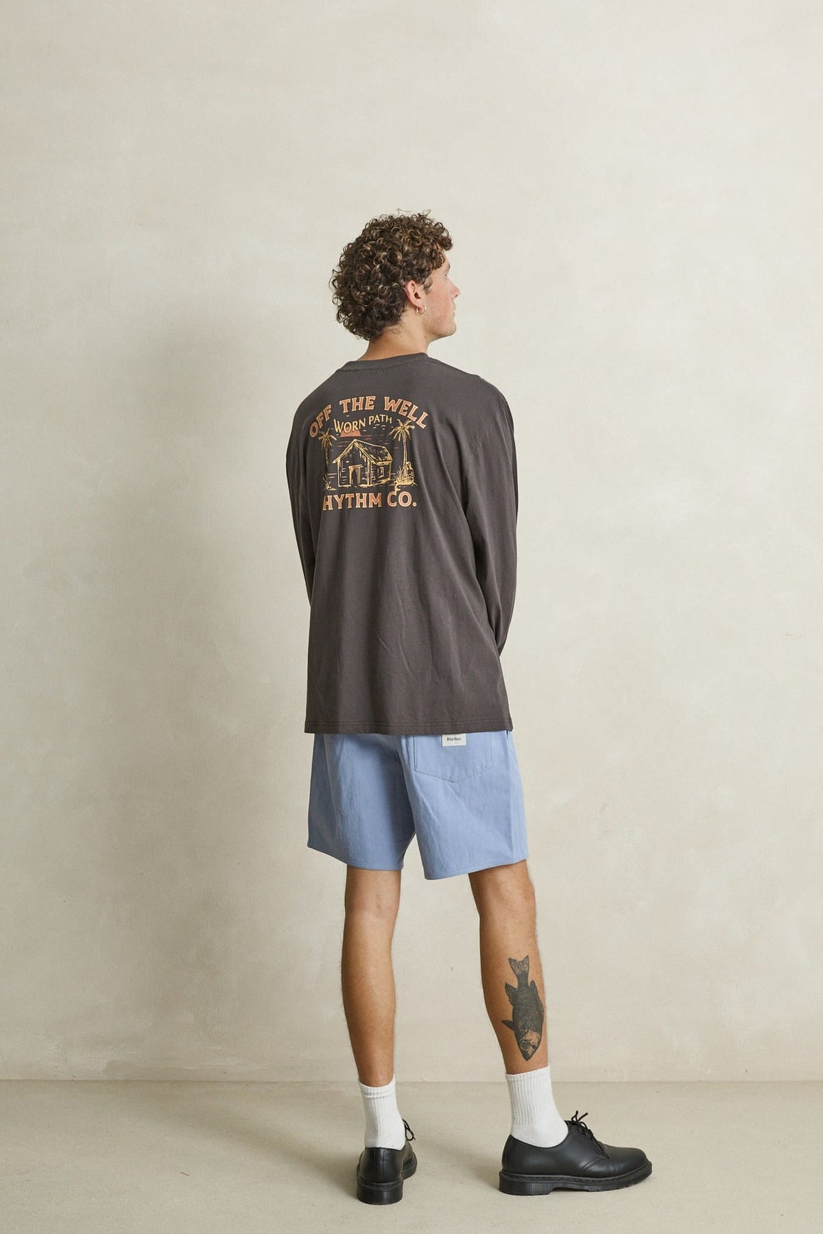 Rhythm Mens Rhythm Mens Box Jam - Slate Rhythm Mens Box Jam Slate Splash Swimwear Mens Shorts