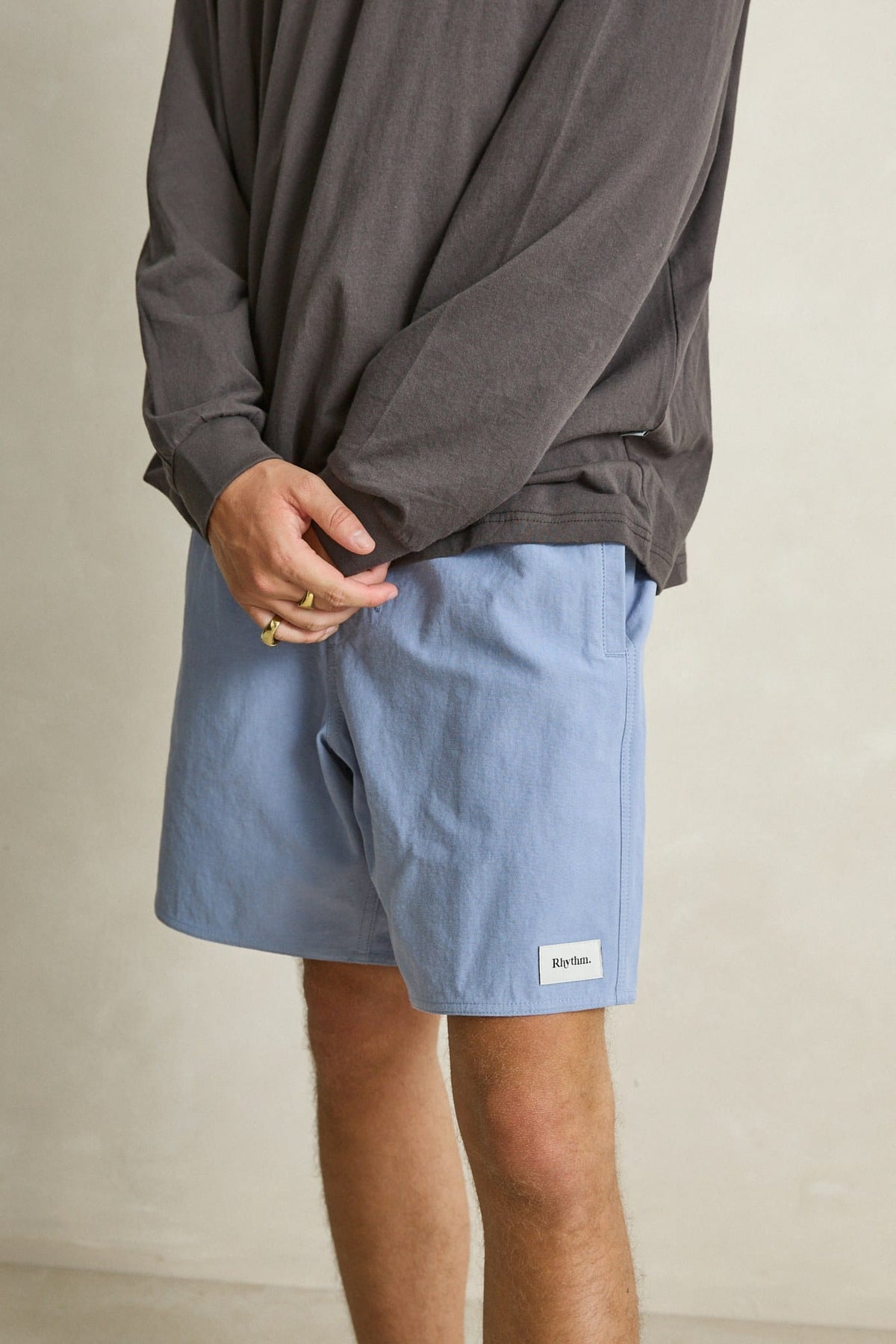 Rhythm Mens Rhythm Mens Box Jam - Slate CD26M-JA05-SLA-30 Rhythm Mens Box Jam Slate Splash Swimwear Mens Shorts 30 9360397463781