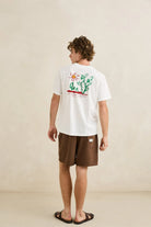Rhythm Mens Rhythm Mens Harlan Jam - Cedar Rhythm Mens Harlan Jam - Cedar Splash Swimwear Mens Shorts