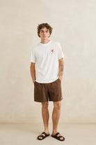 Rhythm Mens Rhythm Mens Harlan Jam - Cedar Rhythm Mens Harlan Jam - Cedar Splash Swimwear Mens Shorts