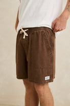 Rhythm Mens Rhythm Mens Harlan Jam - Cedar Rhythm Mens Harlan Jam - Cedar Splash Swimwear Mens Shorts