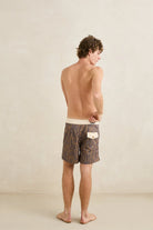 Rhythm Mens Rhythm Mens Heritage Blue Print Trunk - Coffee Rhythm Mens Heritage Blue Print Trunk - Coffee Splash Swimwear Mens Brief