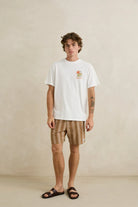 Rhythm Mens Rhythm Mens Jacquard Stripe Jam - Sand Rhythm Mens Jacquard Stripe Jam - Sand Splash Swimwear Mens Shorts