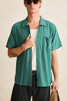 Rhythm Mens Rhythm Mens Linen Float Stitch SS Shirt - Pine CD25M-WT57-PIN-S Rhythm Mens Linen Float Stitch SS Shirt Pine Splash Swimwear Mens Shirt S 9360397408270