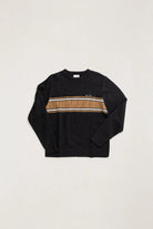 Rhythm Mens Rhythm Mens Mohair Stripe Knit - Black Rhythm Mens Mohair Stripe Knit - Black Splash Swimwear Mens Clothing