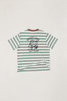 Rhythm Mens Rhythm Mens Peace Sun Vintage Stripe SS T-Shirt - White Rhythm Mens Peace Sun Vintage Stripe SS T-Shirt White Splash Swimwear Mens Tee