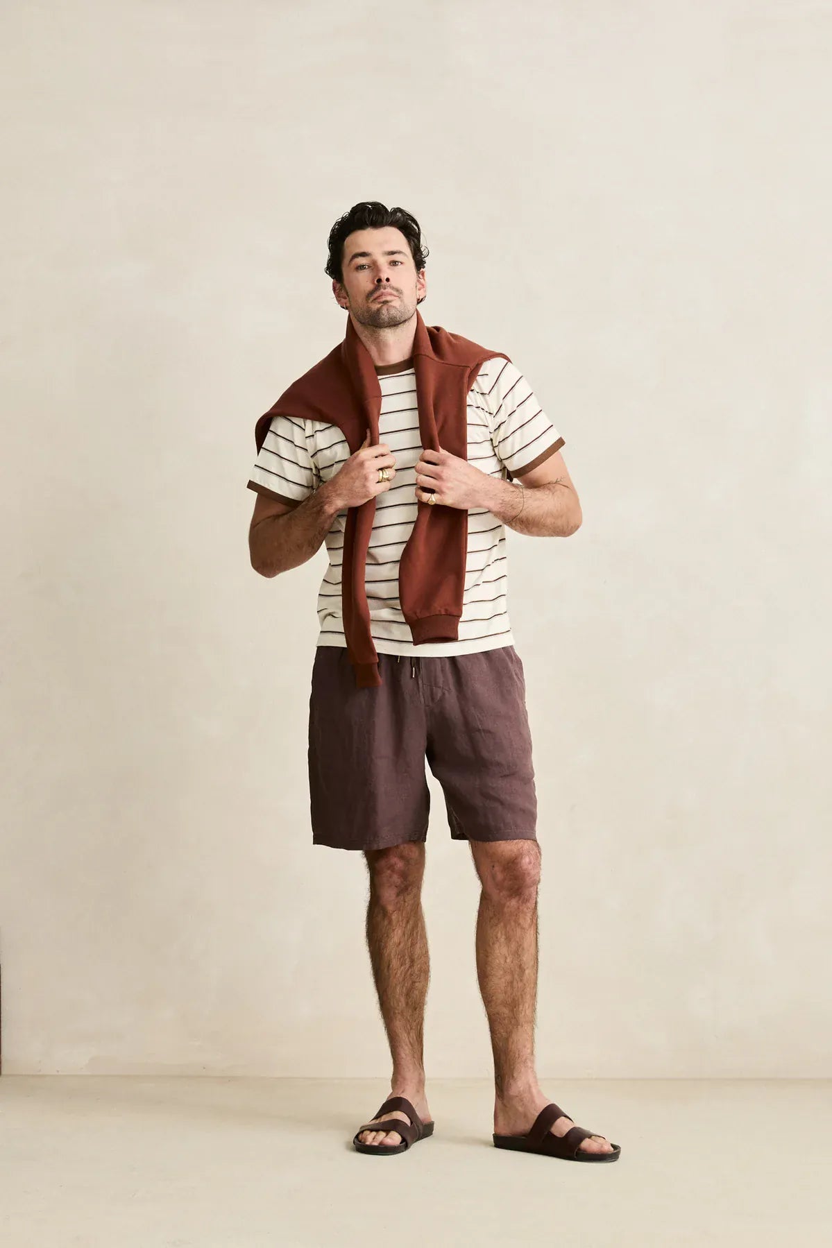 Rhythm Mens Rhythm Mens Pressed Petal Jam - Tobacco Rhythm Mens Pressed Petal Jam - Tobacco Splash Swimwear Mens Shorts