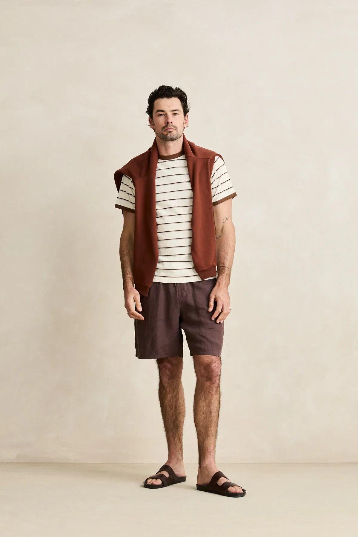 Rhythm Mens Rhythm Mens Pressed Petal Jam - Tobacco Rhythm Mens Pressed Petal Jam - Tobacco Splash Swimwear Mens Shorts