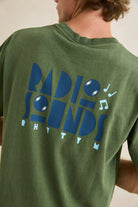 Rhythm Mens Rhythm Mens Radio Sounds Vintage SS T-shirt - Dill Rhythm Mens Radio Sounds Vintage SS T-shirt - Dill Splash Swimwear Mens Tee