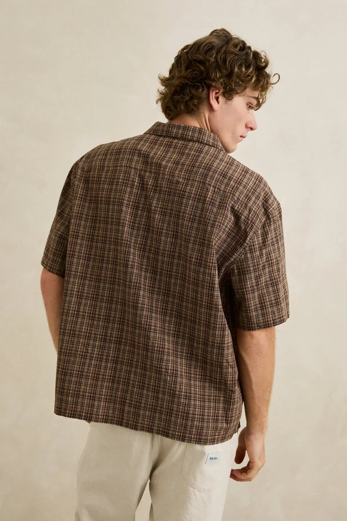Rhythm Mens Rhythm Mens Relaxed Brady Check SS Shirt - Coffee Rhythm Mens Relaxed Brady Check SS Shirt - Coffee Splash Swimwear Mens Shirt