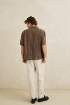 Rhythm Mens Rhythm Mens Relaxed Brady Check SS Shirt - Coffee Rhythm Mens Relaxed Brady Check SS Shirt - Coffee Splash Swimwear Mens Shirt