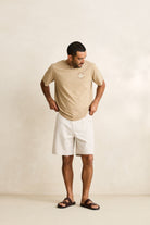 Rhythm Mens Rhythm Mens Relaxed Herringbone Short - Sand Rhythm Mens Relaxed Herringbone Short Sand Splash Swimwear Mens Shorts