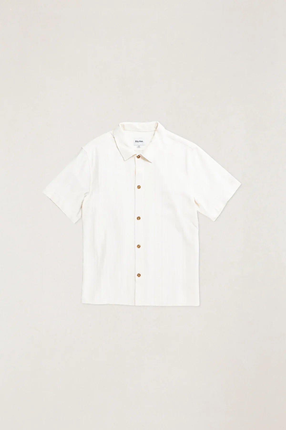 Rhythm Mens Rhythm Mens Sundown SS Shirt - Natural Rhythm Mens Sundown SS Shirt - Natural Splash Swimwear Mens Shirt