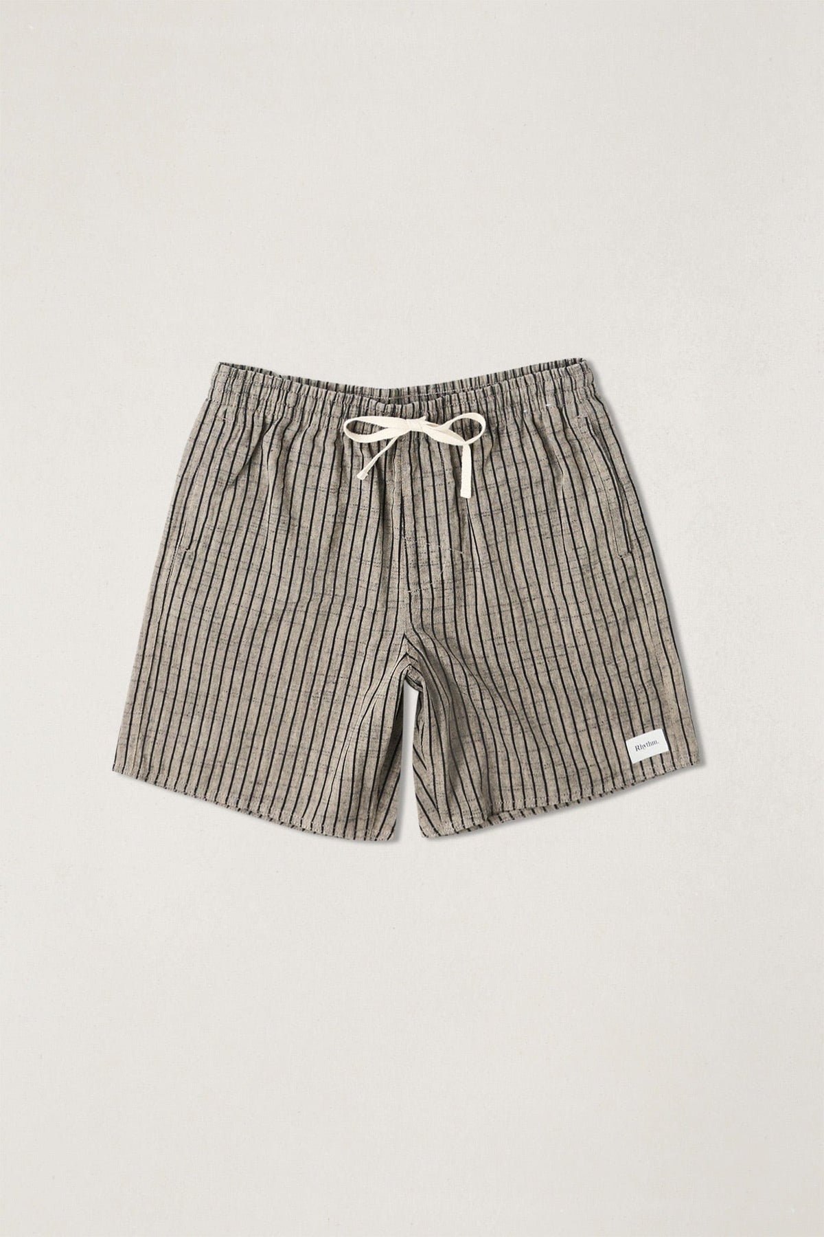 Rhythm Mens Rhythm Mens Texture Stripe Jam - Natural Rhythm Mens Texture Stripe Jam Natural Splash Swimwear Mens Shorts