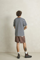 Rhythm Mens Rhythm Mens Textured Linen Jam - Chocolate Rhythm Mens Textured Linen Jam Chocolate Splash Swimwear Mens Shorts