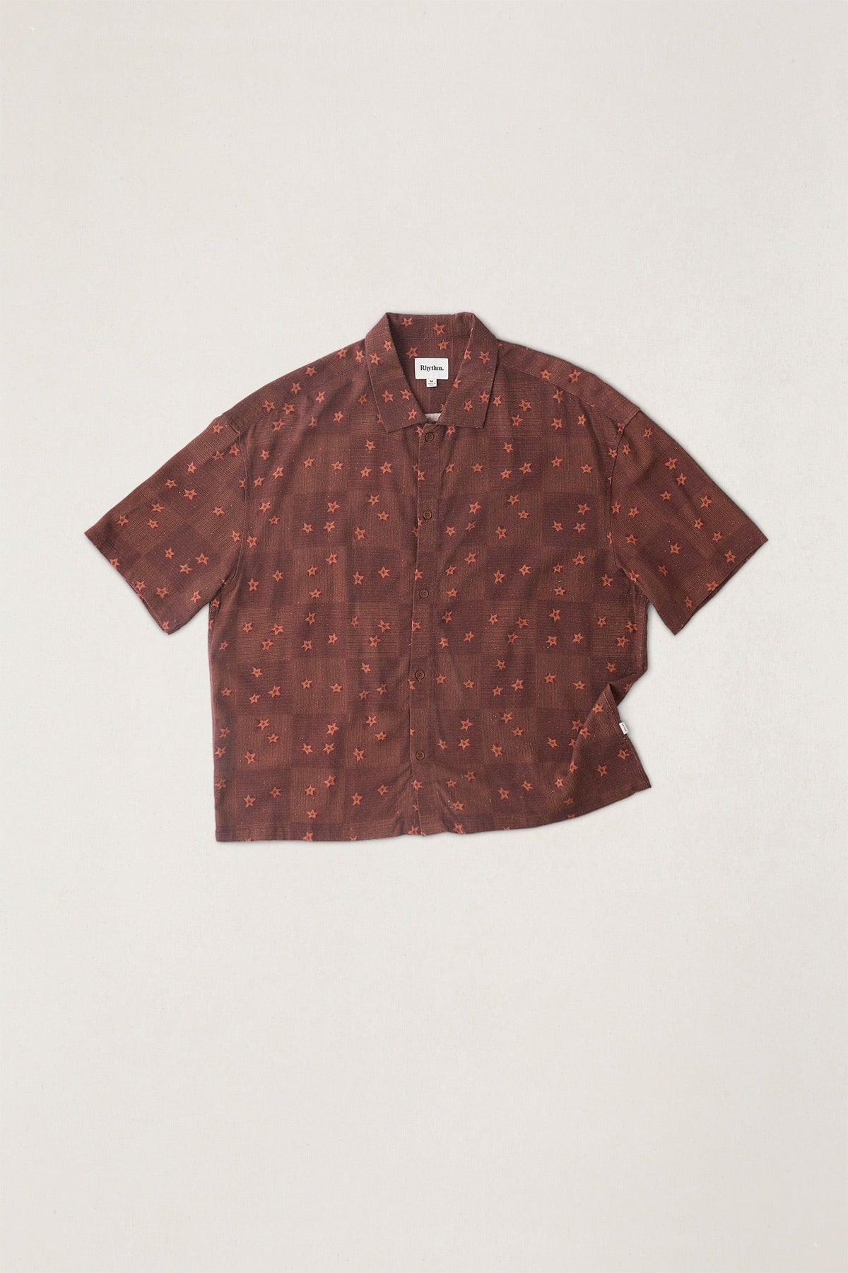 Rhythm Mens Rhythm Mens Ula Relaxed SS Shirt - Sienna Rhythm Mens Ula Relaxed SS Shirt Sienna Splash Swimwear Mens Shirt