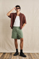Rhythm Mens Rhythm Mens Ula Relaxed SS Shirt - Sienna CD25M-WT28-SIE-S Rhythm Mens Ula Relaxed SS Shirt Sienna Splash Swimwear Mens Shirt S 9360397332117