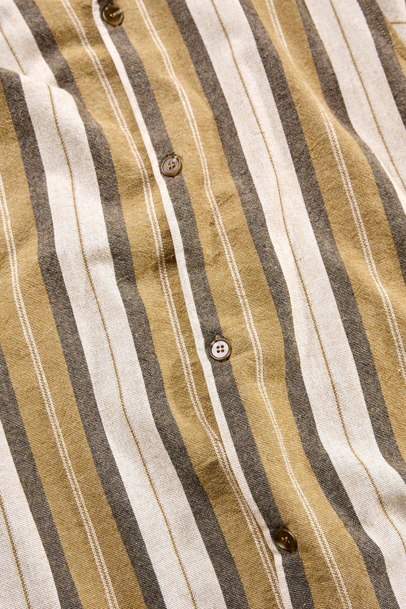 Rhythm Mens Rhythm Mens Vacation Stripe SS Shirt - Sand Rhythm Mens Vacation Stripe SS Shirt Sand Splash Swimwear Mens Shirt