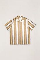 Rhythm Mens Rhythm Mens Vacation Stripe SS Shirt - Sand Rhythm Mens Vacation Stripe SS Shirt Sand Splash Swimwear Mens Shirt