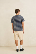 Rhythm Mens Rhythm Mens Vintage Stripe SS T-Shirt - Navy Rhythm Mens Vintage Stripe SS T-Shirt Navy Splash Swimwear Mens Tee