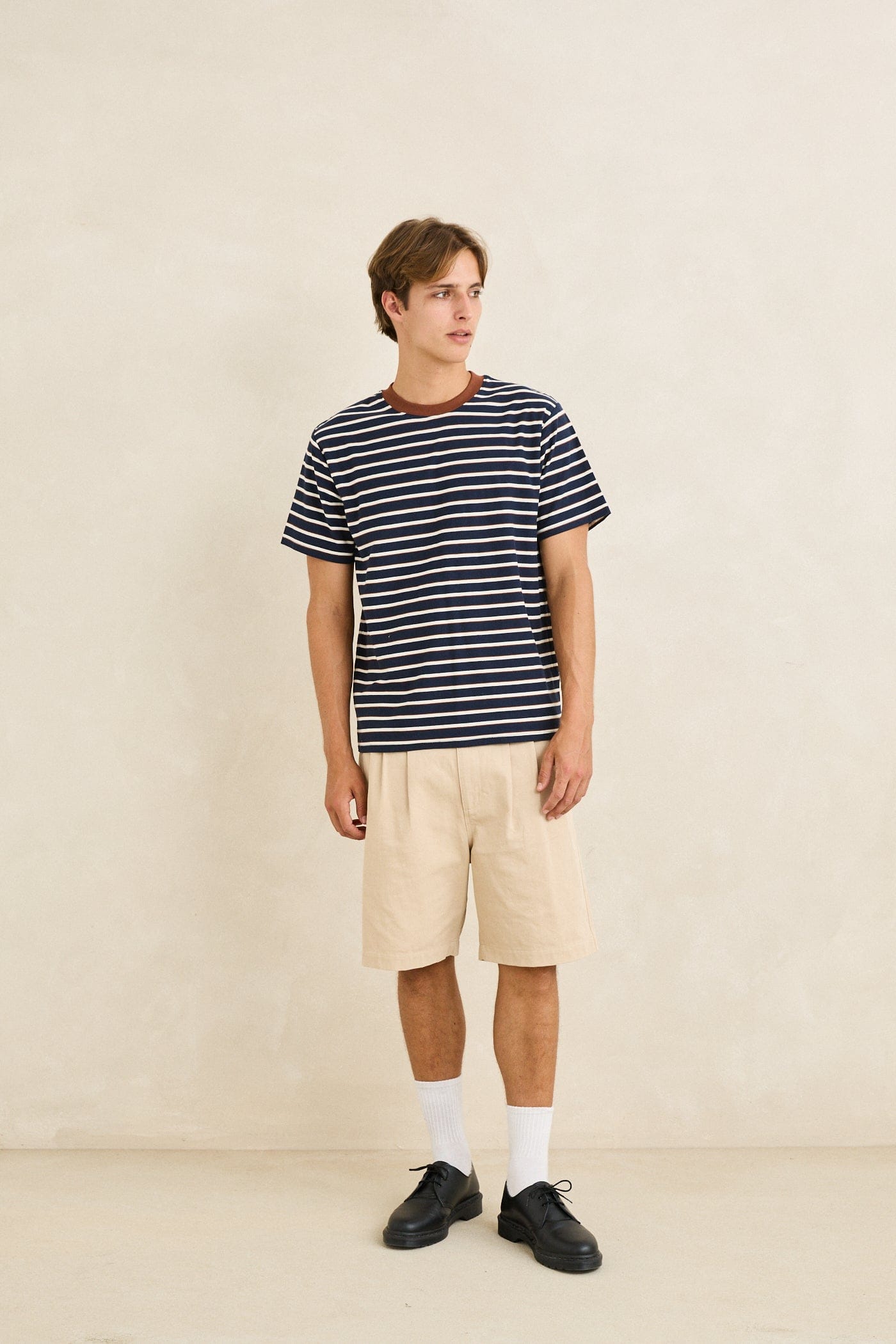 Rhythm Mens Rhythm Mens Vintage Stripe SS T-Shirt - Navy CD25M-CT59-NAV-S Rhythm Mens Vintage Stripe SS T-Shirt Navy Splash Swimwear Mens Tee S 9360397443707