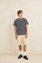 Rhythm Mens Rhythm Mens Vintage Stripe SS T-Shirt - Navy CD25M-CT59-NAV-S Rhythm Mens Vintage Stripe SS T-Shirt Navy Splash Swimwear Mens Tee S 9360397443707