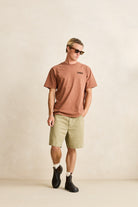 Rhythm Mens Rhythm Mens Washed Canvas Short - Beige Rhythm Mens Washed Canvas Short Beige Splash Swimwear Mens Shorts