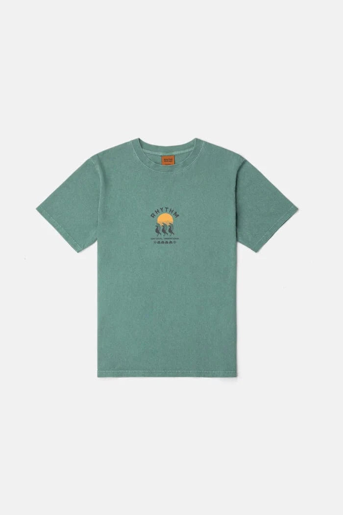 Rhythm Mens Rhythm Natural Vibrations Vintage SS T-Shirt - Vintage Green Rhythm Natural Vibrations Vintage SS T-Shirt - Vintage Green Splash Swimwear Mens