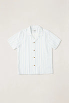 Rhythm Mens Rhythm Novelty Stripe SS Shirt - White Rhythm Novelty Stripe SS Shirt - White Splash Swimwear Mens Shirt