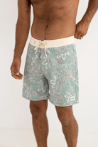 Rhythm Mens Rhythm Paisley Trunk - Green Tea Rhythm Paisley Trunk - Green Tea Splash Swimwear Mens Shorts