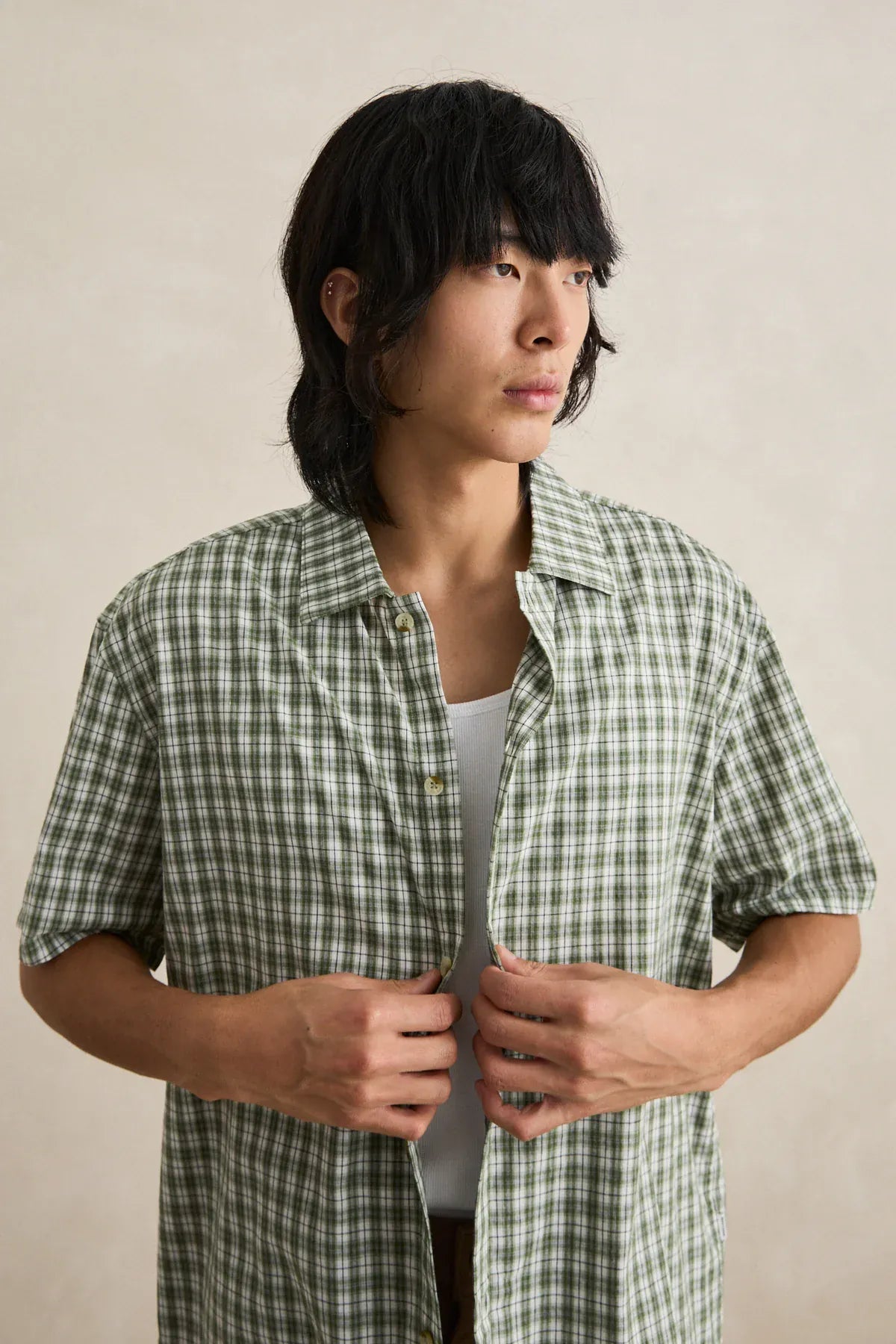Rhythm Mens Rhythm Phasers Relaxed SS Shirt - Green Rhythm Phasers Relaxed SS Shirt - Green Splash Swimwear Mens Shirt
