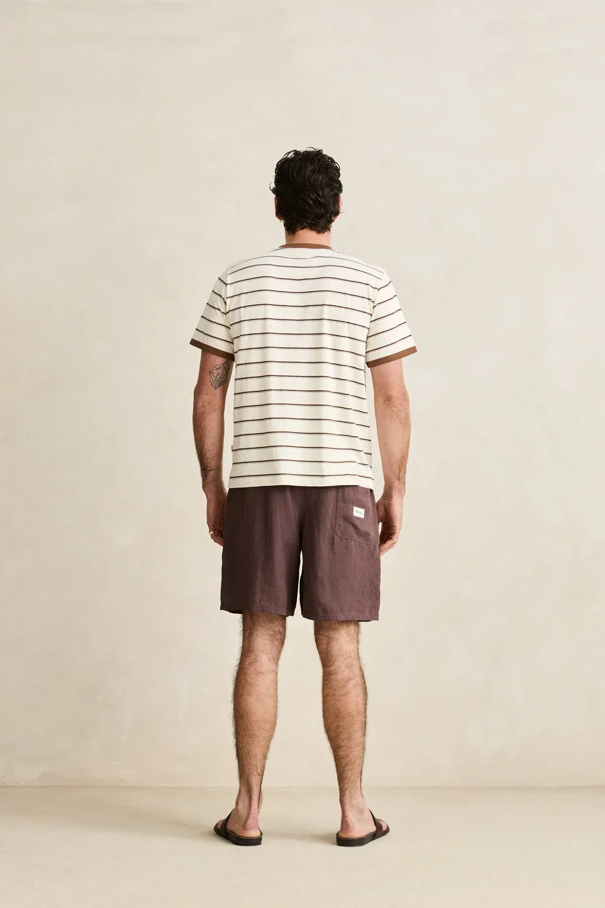 Rhythm Mens Rhythm Pressed Petal Jam - Tobacco Rhythm Pressed Petal Jam - Tobacco Splash Swimwear Mens Shorts