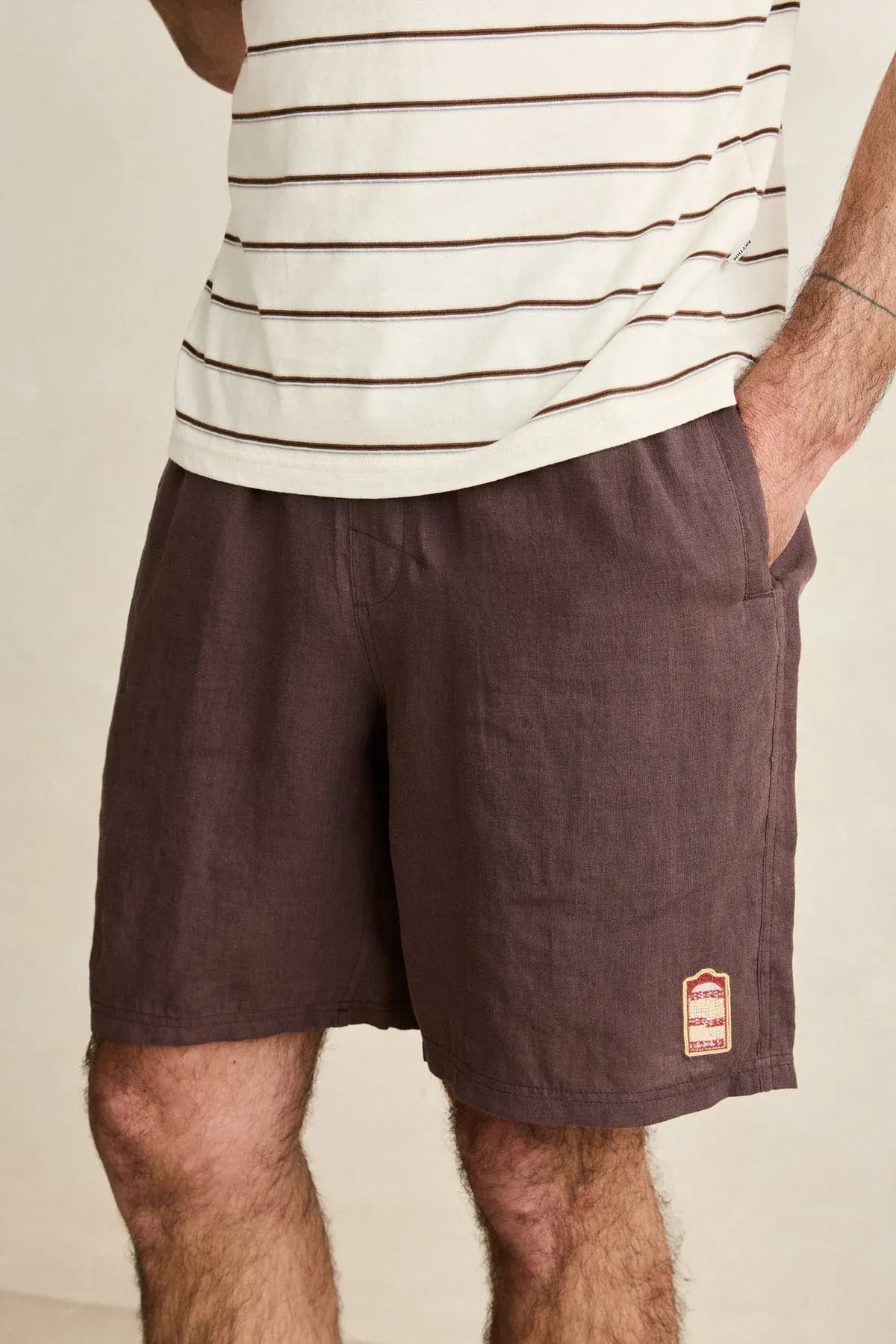 Rhythm Mens Rhythm Pressed Petal Jam - Tobacco Rhythm Pressed Petal Jam - Tobacco Splash Swimwear Mens Shorts