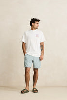 Rhythm Mens Rhythm Seersucker Stripe Jam - Pine Rhythm Seersucker Stripe Jam - Pine Splash Swimwear Mens Shorts