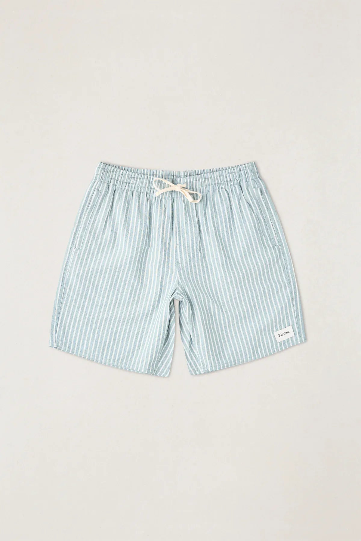 Rhythm Mens Rhythm Seersucker Stripe Jam - Pine Rhythm Seersucker Stripe Jam - Pine Splash Swimwear Mens Shorts