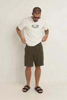 Rhythm Mens Rhythm Textured Box Jam - Olive Rhythm Textured Box Jam - Olive Splash Swimwear Mens