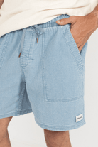 Rhythm Mens Rhythm Textured Wale Jam - Indigo Rhythm Textured Wale Jam - Indigo Splash Swimwear Mens