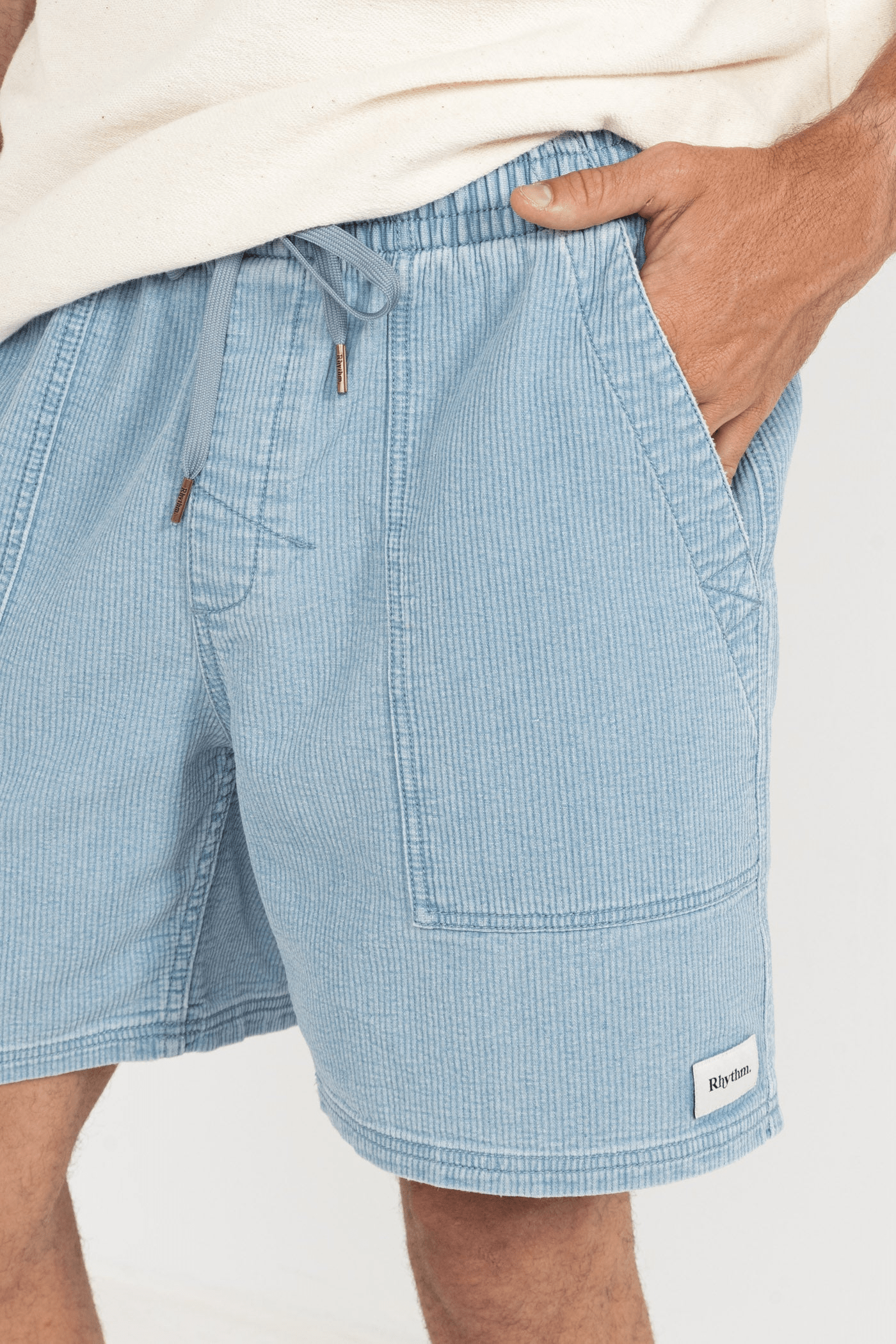 Rhythm Mens Rhythm Textured Wale Jam - Indigo Rhythm Textured Wale Jam - Indigo Splash Swimwear Mens