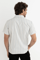 Rhythm Mens Rhythm Vacation Stripe SS Shirt - Natural Rhythm Vacation Stripe SS Shirt - Natural Splash Swimwear Mens