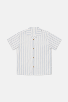 Rhythm Mens Rhythm Vacation Stripe SS Shirt - Natural Rhythm Vacation Stripe SS Shirt - Natural Splash Swimwear Mens