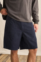 Rhythm Mens Rhythm Washed Canvas Short - Midnight Rhythm Washed Canvas Short - Midnight Splash Swimwear Mens Shorts